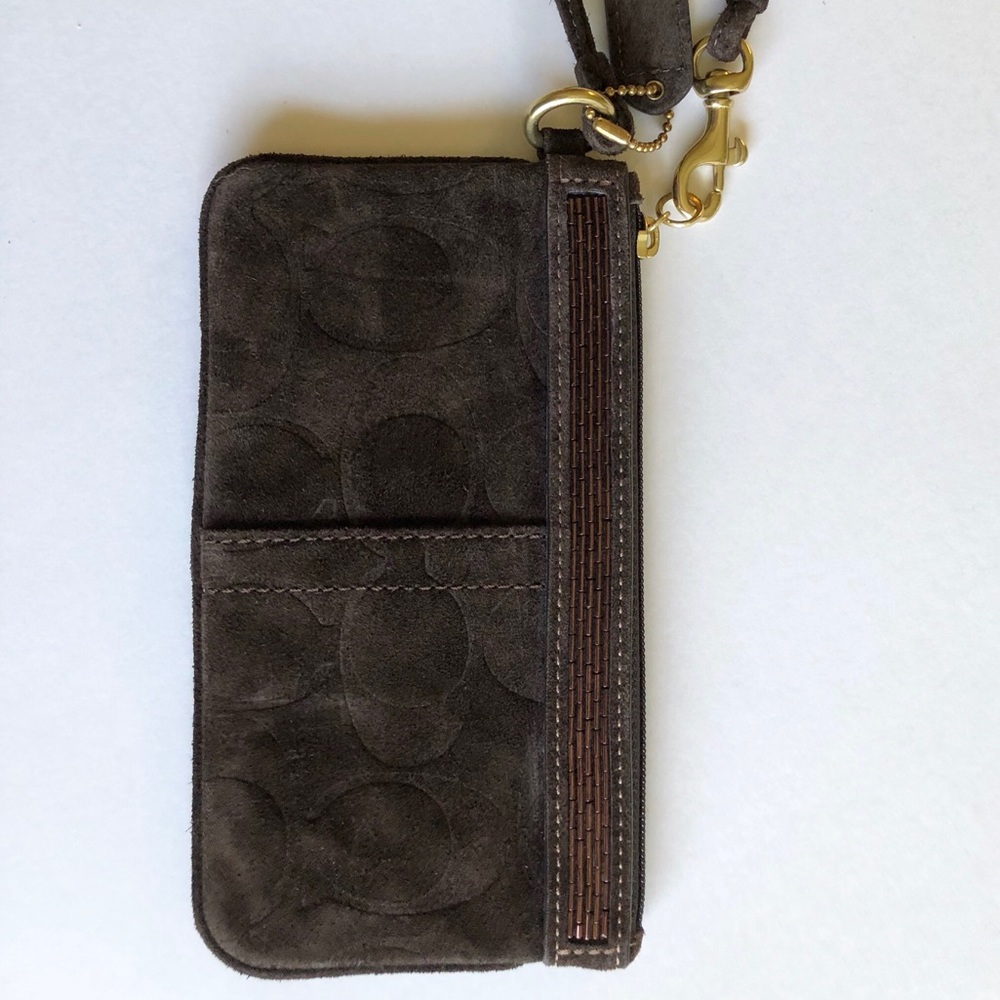Dark Brown Coach Wristlet